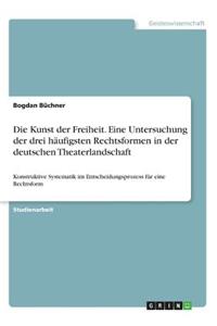 Kunst der Freiheit. Eine Untersuchung der drei häufigsten Rechtsformen in der deutschen Theaterlandschaft