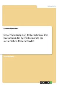 Steuerbelastung von Unternehmen. Wie beeinflusst die Rechtsformwahl die steuerlichen Unterschiede?