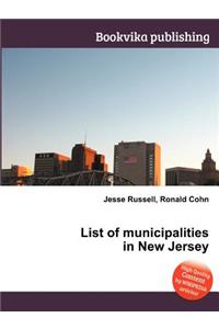 List of Municipalities in New Jersey