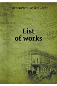 List of Works