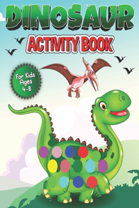 dinosaur activity book for kids ages 4-8