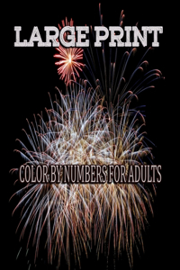 Large print color by numbers for adults