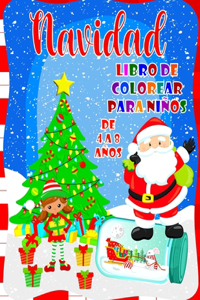 Navidad Libro de Colorear Para Niños De 4 A 8 Años