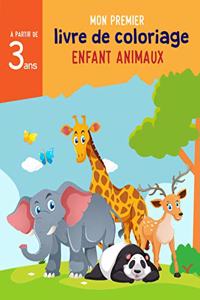 Mon premier livre de coloriage enfant animaux à partir de 3 ans