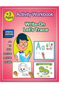 Activity Workbook Write-On Let's Trace for 3 year old
