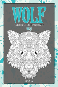 Malbücher mit Tier für Erwachsene - Grosse A4 - Tiere - Wolf