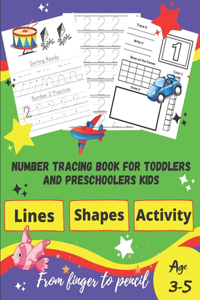 Number tracing Book For Toddlers And Preschoolers Kids Age 3-5