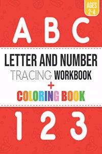 Letter And Number Tracing Workbook - Coloring Book