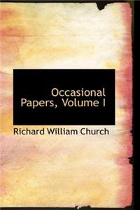 Occasional Papers, Volume I