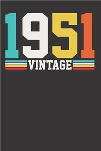 1951 Vintage Birthday Notebook Journal