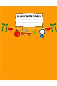 Daily Homework Planner: Monthly School Calendar and Homework Due List Elementary, Middle and High School Academic Notebook