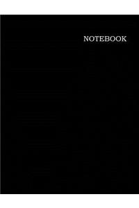 Notebook: Unlined Notebook - (8.5 X 11 Inches) - 200 Pages (100 Sheets ) - Black Cover