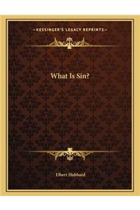 What Is Sin?
