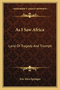 As I Saw Africa
