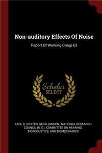 Non-Auditory Effects of Noise