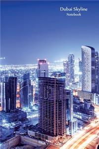Dubai Skyline A5 Notebook. Academic Journal, Diary, To Do List. 120 Lined Pages