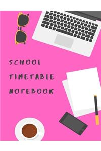 School Timetable notebook