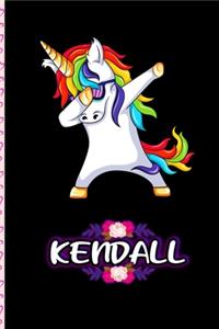 Kendall - Dabbing Unicorn personalized named Notebook