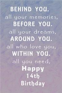 Behind You All Your Memories Before You All Your Dreams Happy Birthday