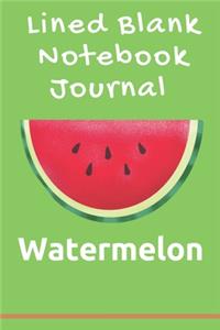 Lined Blank Notebook Journal Watermelon: super cute watermelon notebook journal 6x9 po,120 pages