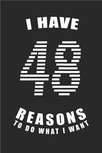 I Have 48 Reasons to Do What I Want Birthday Celebration Gift 48 Birth Anniversary