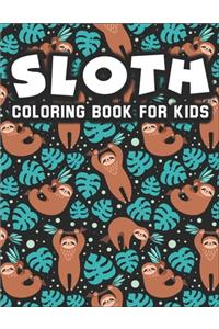 Sloth Coloring Book for Kids