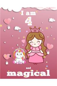 unicorn journal i am 4 and magical