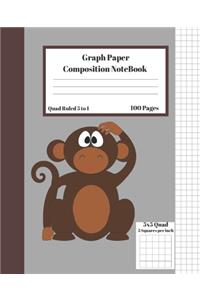 Graph Composition Notebook 5 Squares per inch 5x5 Quad Ruled 5 to 1 100 Sheets
