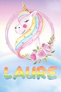 Laure: Want To Give Laure A Unique Memory & Emotional Moment? Show Laure You Care With This Personal Custom Named Gift With Laure's Very Own Unicorn Custom