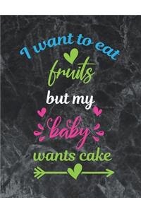 I want to eat fruits but my baby wants cake