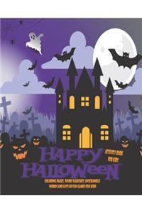 Happy Halloween Activity Book For Kids
