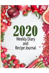 2020 Weekly Diary and Recipe Journal