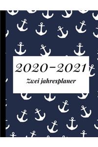 2020-2021 Zwei jahresplaner: Seemann-2 Jahre monatlich Jan - Dez 2020-2021 Täglicher wöchentlicher monatlicher Kalender planer- A4 Große 24 Monate 8.5x11 Deutsche Notebook Journ