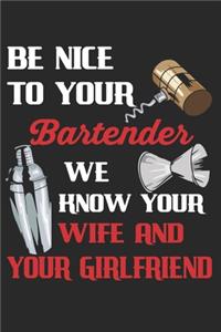 Be Nice To Your Bartender We Know Your Wife And Your Girlfriend