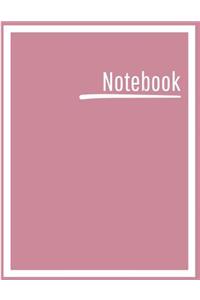 Notebook: College Ruled, Lined, Notebook for School, Work, 1 Subject, Dark Pink, Soft Cover