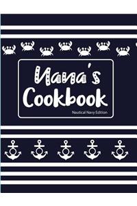 Nana's Cookbook Nautical Navy Edition