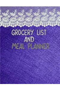 Grocery List and Meal Planner: Plan Your Meals and Food Shopping List 52 Week Journal Notebook