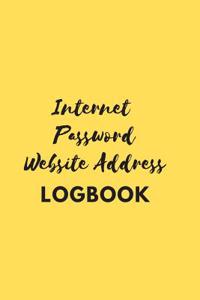 Internet Password Website Address Logbook