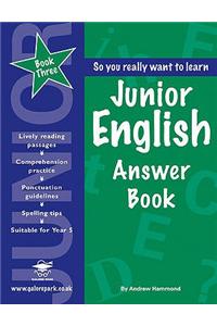 Junior English Book 3 Answer Book