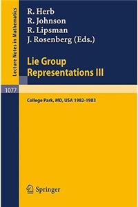 Lie Group Representations III