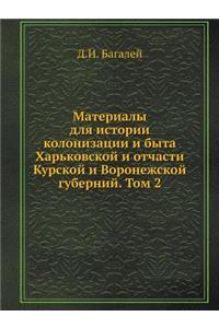 Материалы для истории колонизации и бытk