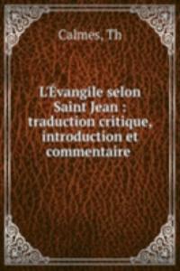 L'Evangile selon Saint Jean