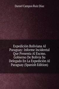Expedicion Boliviana Al Paraguay: Informe Incidental Que Presenta Al Excmo. Gobierno De Bolivia Su Delegado En La Expedicion Al Paraguay (Spanish Edition)