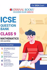 Oswaal ICSE Question Bank Class 9 Mathematics Book (2024 Exam)