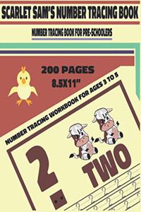 Scarlet Sam's Number Tracing Book - Number Tracing Book For Preschoolers