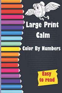 Large Print Calm Color by Numbers