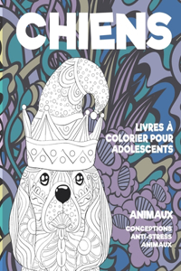 Livres à colorier pour adolescents - Conceptions anti-stress Animaux - Animaux - Chiens