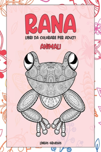 Libri da colorare per adulti - Líneas gruesas - Animali - Rana