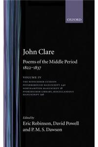 John Clare: Poems of the Middle Period, 1822-1837