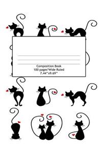 Composition Book Wide Ruled 100 Pages (7.44 x 9.69)